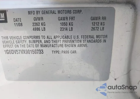 2009 Cadillac Cts Standard from USA, damaged, VIN 1G6DV57VX90150733